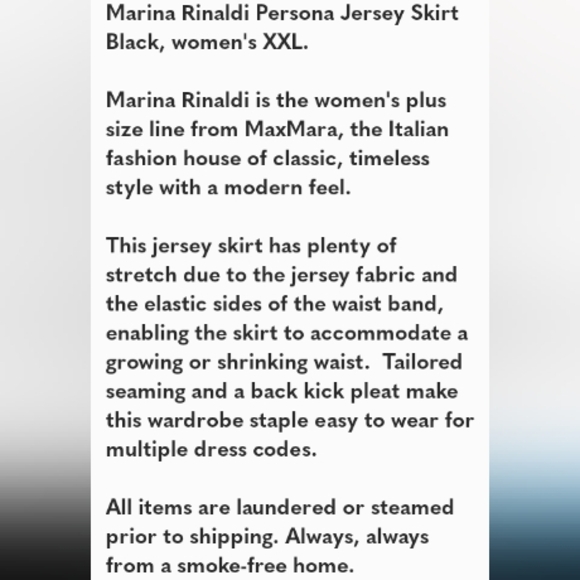MARINA RINALDI PERSONA, PLEATED,JERSEY SKIRT- NWOT - Picture 15 of 16